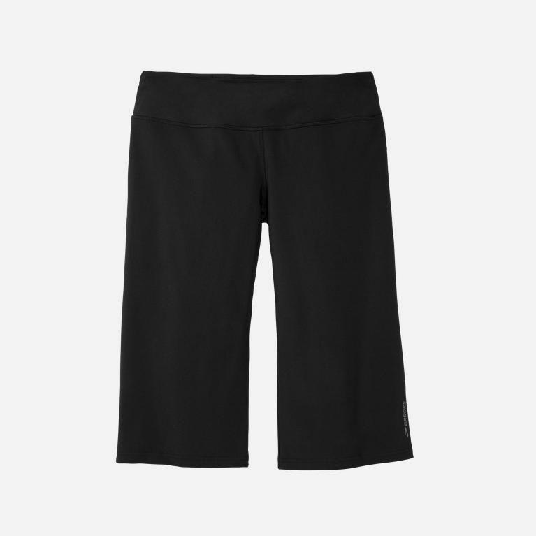 Brooks Venture Capri Mujer Pantalones Cortos - Negros (7283YHEVA)